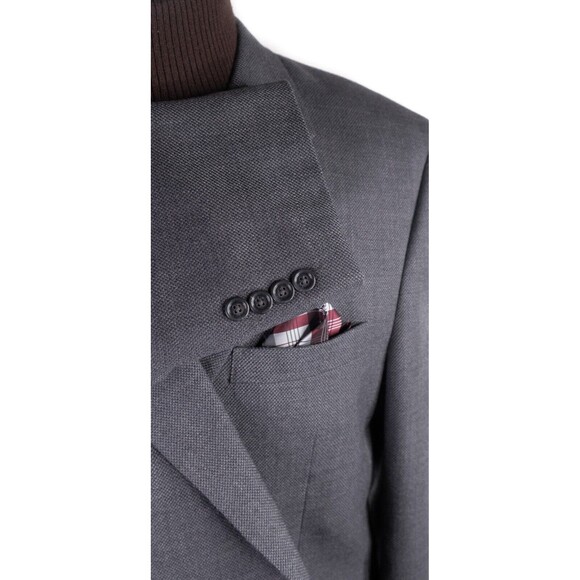 Jos A Bank Traveler's Men’s Sz 48R Gray 100% Wool Two Button Blazer Jacket Coat - Picture 6 of 13